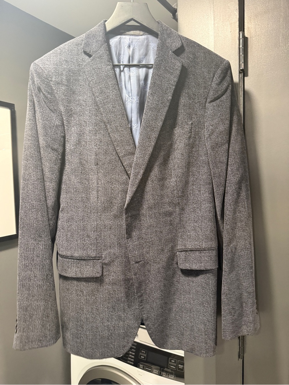 John Varvatos Men's Gray Herringbone Sport Coat